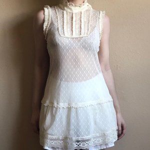 Free People Ivory Lace Tunic